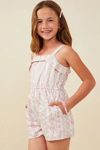 PInk floral Romper