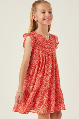 Red Ditsy Dot Dress