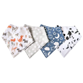 Rufus Baby Bandana Bibs – Ultra-Absorbent 4-Pack Set