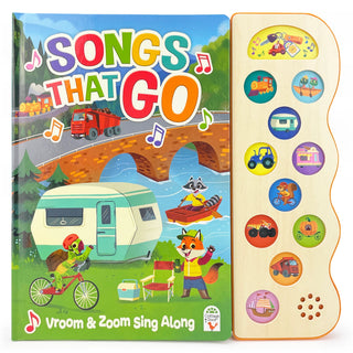 Songs That Go! Interactive Vehicle Sound Book – 10-Button Sing-Along for Toddlers-180 Books-Cottage Door-Baby In Bloom