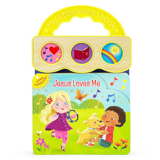 Jesus Loves Me Interactive Sound Book – Durable Board Book with Carry Handle-180 Books-Cottage Door-Baby In Bloom