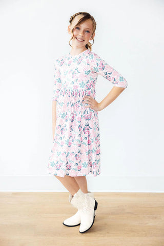 Softly Blooming Twirl Dress 
