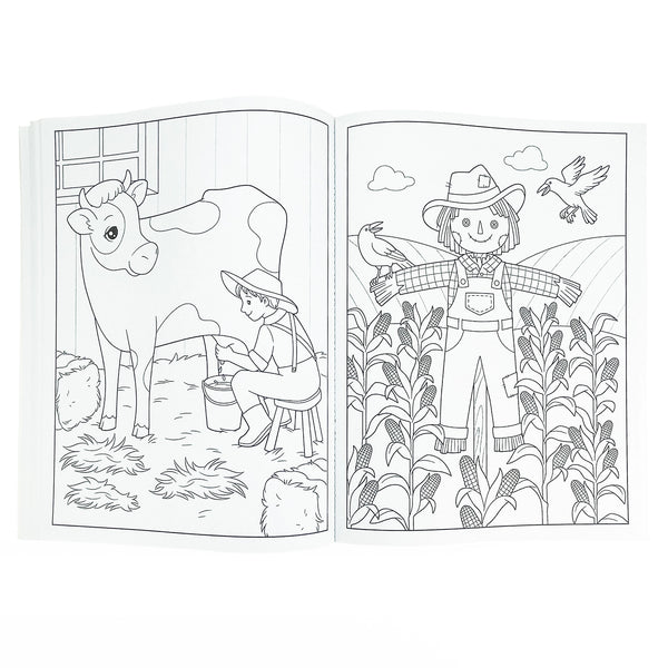Tractors, Trucks and Animals Color book 