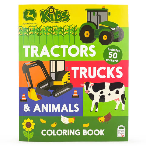 Tractors, Trucks and Animals Color book 