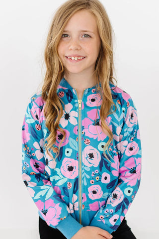 Twirling Teal Satin Jacket