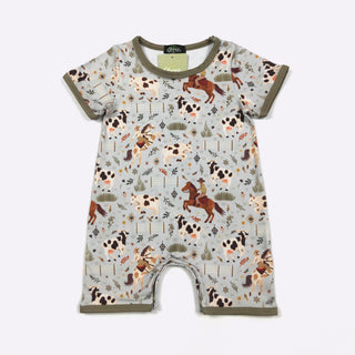 Wild Heifer Short Romper-160 Dress/Romper/Jumpsuit-Clover Cottage-Baby In Bloom