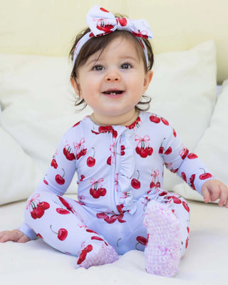 Alice Zippered Ruffled Footie-110 Footie/pjs/coverall/gown-Lev Baby-Baby In Bloom