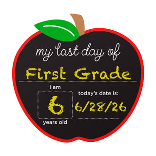 Reversible Apple First & Last Day of School Chalkboard – Reusable Milestone Photo Prop  2. Ultra-Short Description
