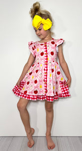 Apple Coquette Back to School Dress
