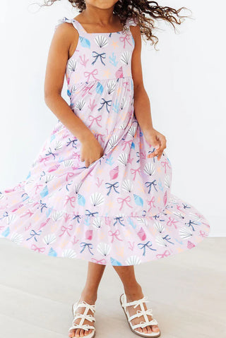 Girls Beachside Seashell Ruffle Maxi Dress-160 Dress/Romper/Jumpsuit-Mila & Rose-Baby In Bloom