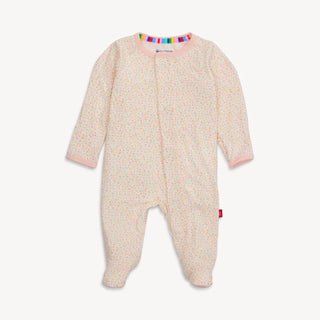 Bedford Floral Magnetic Footie | Eco-Friendly Organic Baby Pajamas-110 Footie/pjs/coverall/gown-Magnetic Me-Baby In Bloom