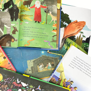 Best-Loved Bible Stories: 8-Book Kids' Library Gift Set-180 Books-Cottage Door-Baby In Bloom