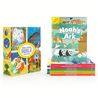 Best-Loved Bible Stories: 8-Book Kids' Library Gift Set-180 Books-Cottage Door-Baby In Bloom