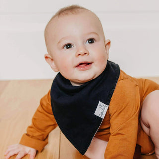 4-Pack Ultra-Absorbent Baby Bandana Drool Bibs – Classic Black Basics