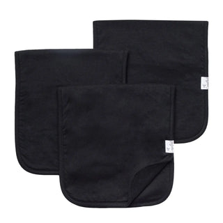 Ultra-Absorbent Premium Burp Cloths – Midnight Black (3-Pack)