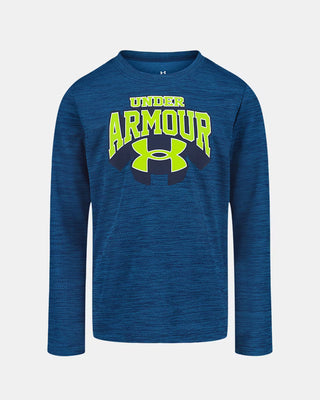 Under Armour Boys' Twist Graphic Long Sleeve - Black Out Navy-130 Kids Tops-Under Armour-Baby In Bloom
