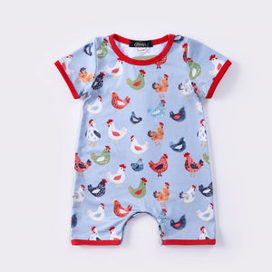 Blue Chicken Romper