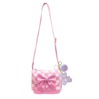 Bowtiful Crossbody Bag – Soft Pink Bow Purse with Bear Keychain for Girls-190 Toys-Hot Focus-Baby In Bloom