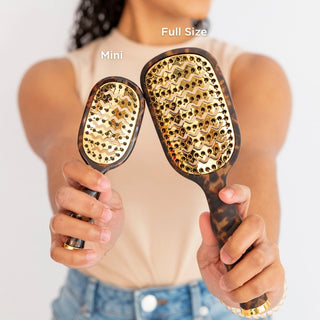 Mini Vented Travel Hair Brush | Tortoise Shell