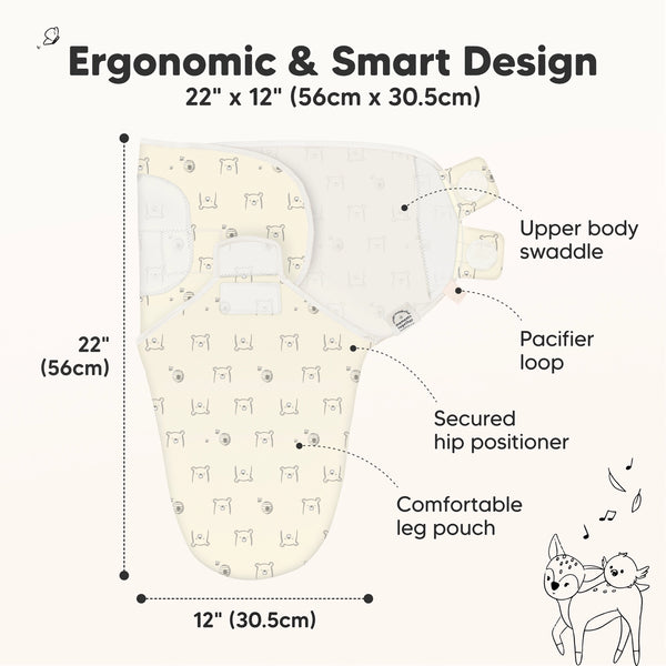 Soothe Baby Swaddles 3 Pack Bumble Bear