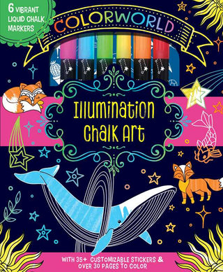 Colorworld Illumination Chalk Art Kit – Neon Liquid Markers & 30+ Glow-Effect Pages-190 Toys-Simon and Schuster-Baby In Bloom