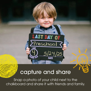 Double-Sided; Last Day of School Board | Reusable Milestone Square