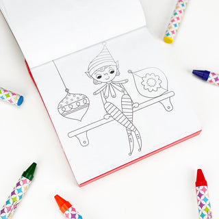 Merry Christmas Carry-Along Coloring Book & 8-Crayon Set for Toddlers-Carryover Winter-Cottage Door-Baby In Bloom