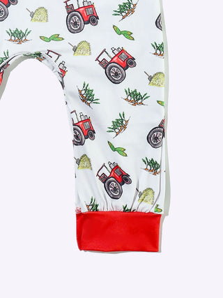 Durable Corn Field Tractor Romper-160 Dress/Romper/Jumpsuit-Clover Cottage-Baby In Bloom