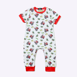 Durable Corn Field Tractor Romper-160 Dress/Romper/Jumpsuit-Clover Cottage-Baby In Bloom