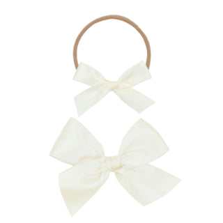 Cream Satin Headband