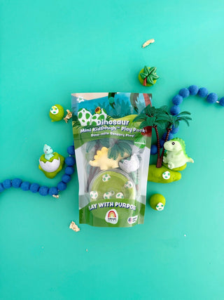 Dino Discovery Mini Sensory Playdough Kit — Portable Toddler Activity