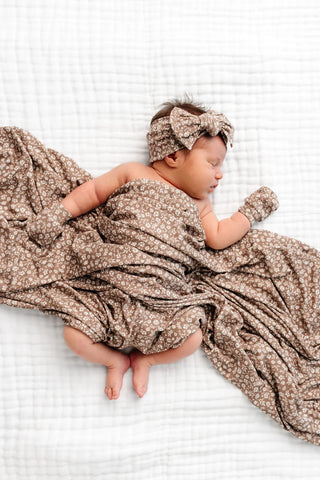 Eden Floral Baby Swaddle – Ultra-Soft 48x48 Large Snuggle Blanket-170 Baby Soft Gifts-Lou Lou and Company-Baby In Bloom
