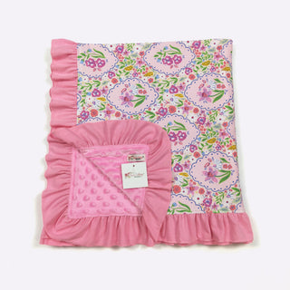 Flower Silhouette Swaddle Blanket-170 Baby Soft Gifts-Clover Cottage-Baby In Bloom