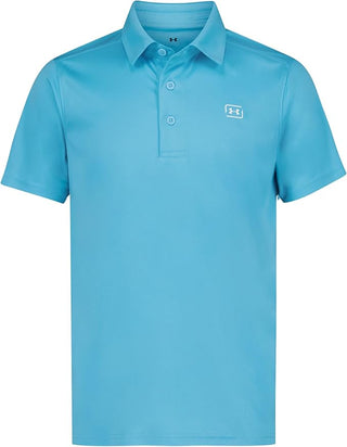 Under Armour Boys' Short Sleeve Fishing Polo | UPF 50+ Performance Wear-130 Kids Tops-Under Armour-Baby In Bloom