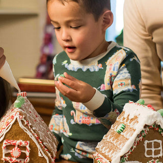 Kids' Organic Cotton Gingerbread House Pajama Set