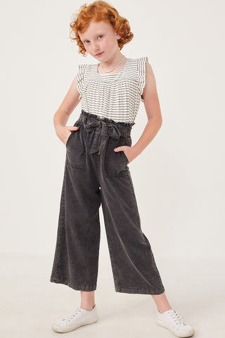 Girls’ Breezy Tencel Wide Leg Paperbag Pants-140 Kids Bottoms-Hayden-Baby In Bloom