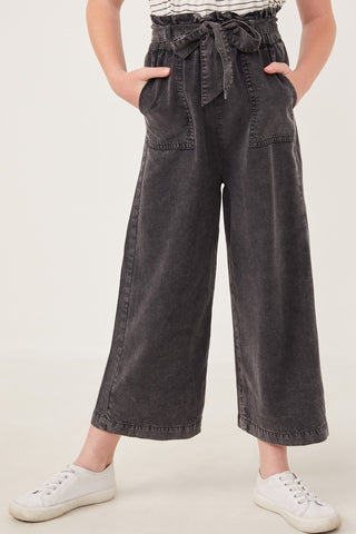 Girls’ Breezy Tencel Wide Leg Paperbag Pants-140 Kids Bottoms-Hayden-Baby In Bloom
