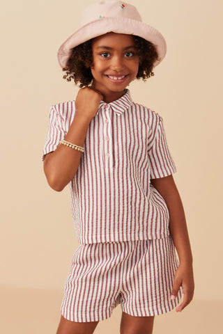 Kids' Breezy Striped Cotton Gauze Button-Up