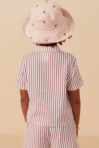 Kids' Breezy Striped Cotton Gauze Button-Up