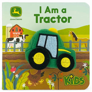 John Deere I am a Tractor Finger Puppet-180 Books-Cottage Door-Baby In Bloom