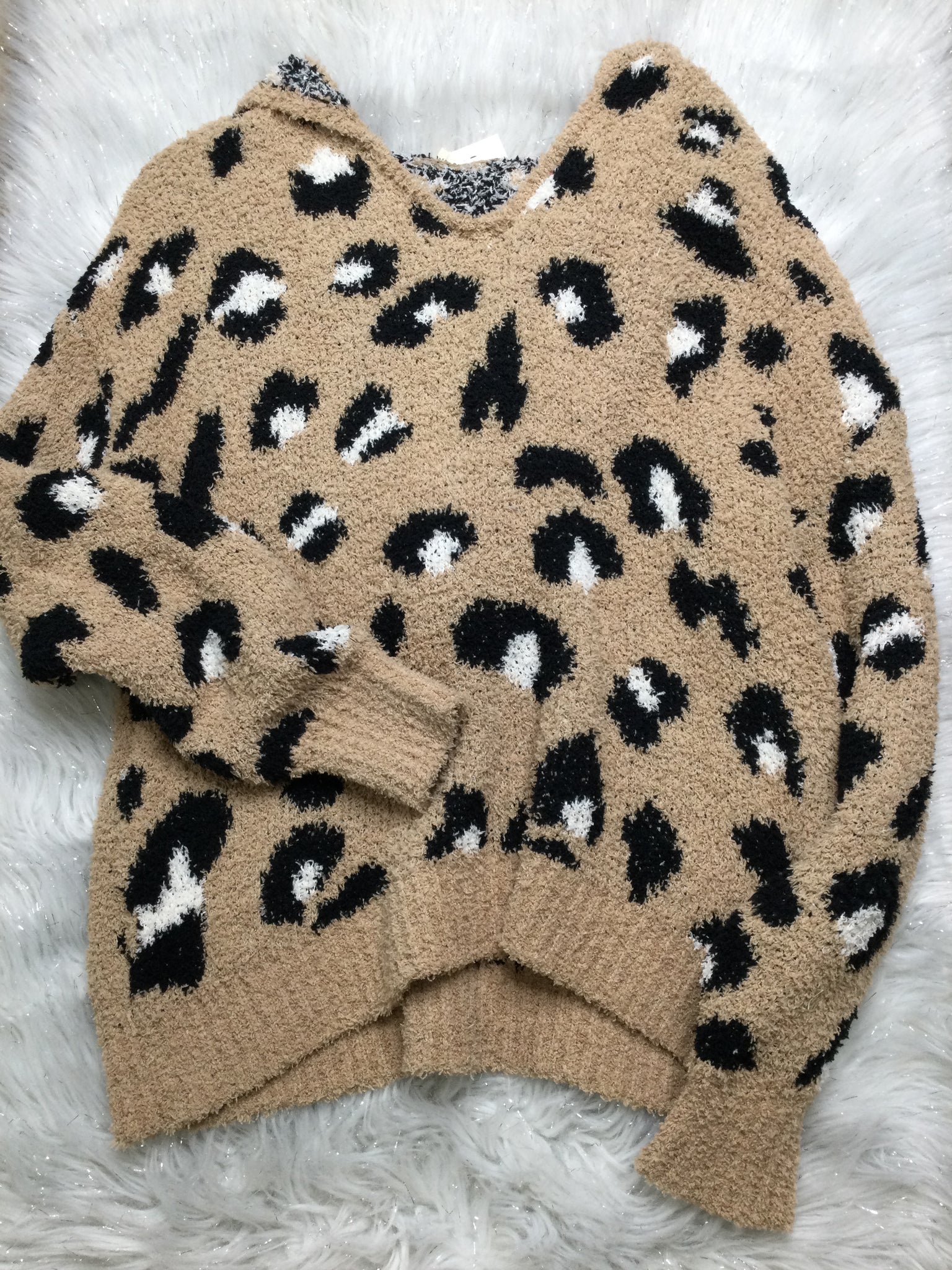 Girls Cheetah Sweater-cheetah