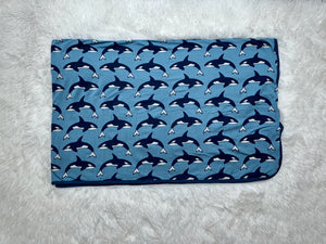 Persian Blue Orca Toddler blanket