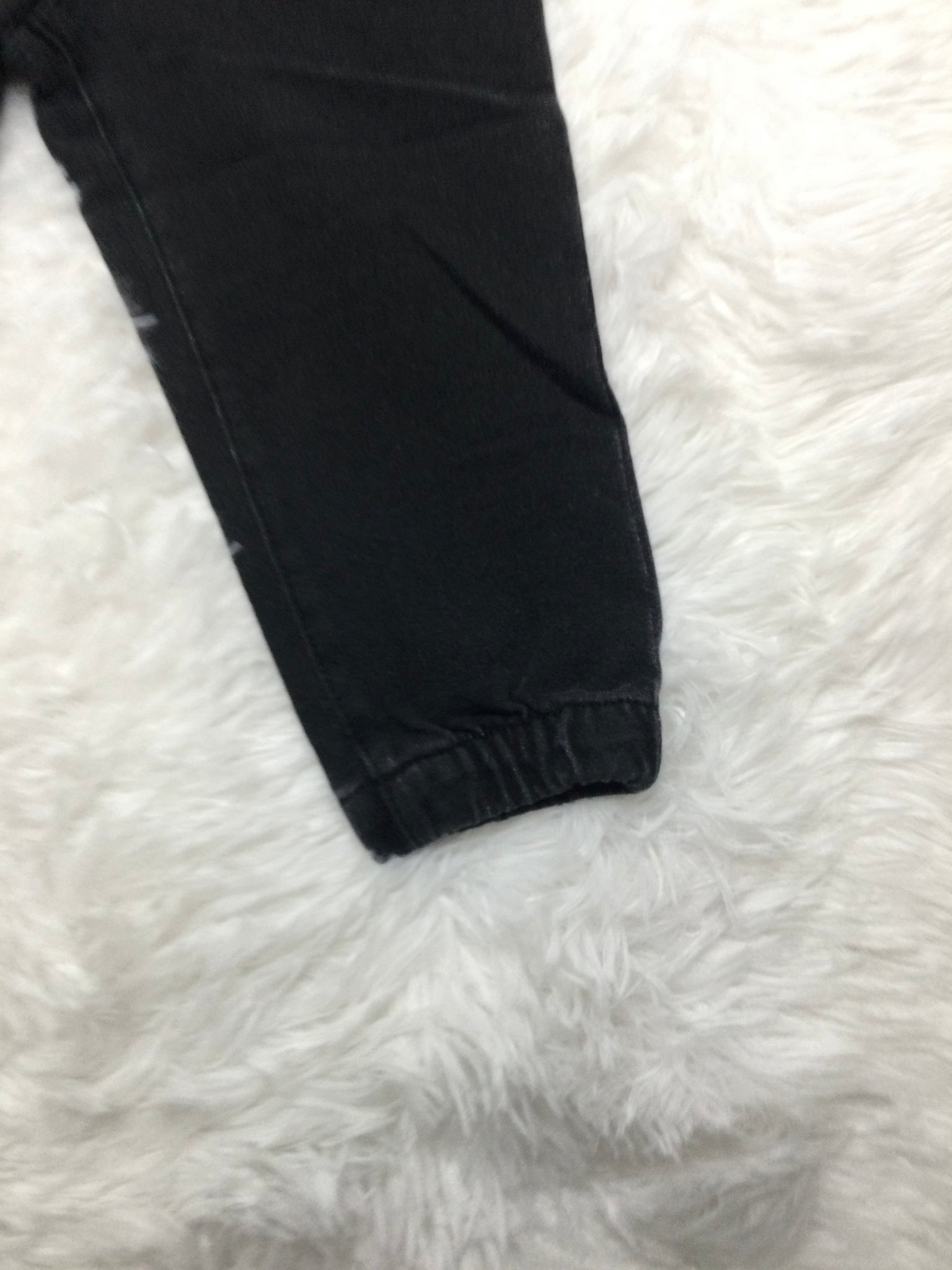 Soft Black Denim Joggers