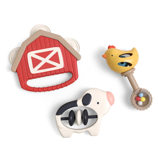 Itzy Ritzy Itzy Bitzy Jamboree™ – 3-Piece Farm-Themed Baby Musical Instrument Set-190 Toys-Itzy Ritzy-Baby In Bloom