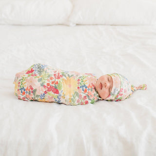Lark Floral Baby Swaddle – Ultra-Soft Premium Stretchy Wrap