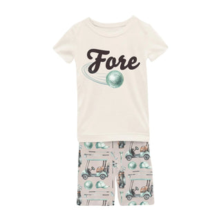 Latte Golf Graphic Tee 2 Piece Pajamas

