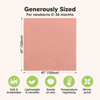 Lumi Muslin Swaddle Blankets 4 pack