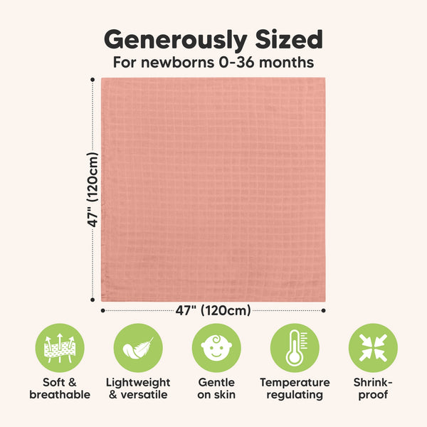 Lumi Muslin Swaddle Blankets 4 pack