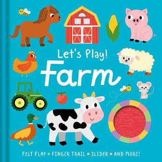 Let's Play! Farm – Interactive Toddler Activity Book with Felt Flaps & Sliders-190 Toys-Simon and Schuster-Baby In Bloom