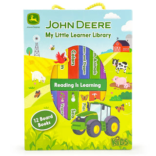 John Deere My Little Learner Library set with colorful design and John Deere branding.
